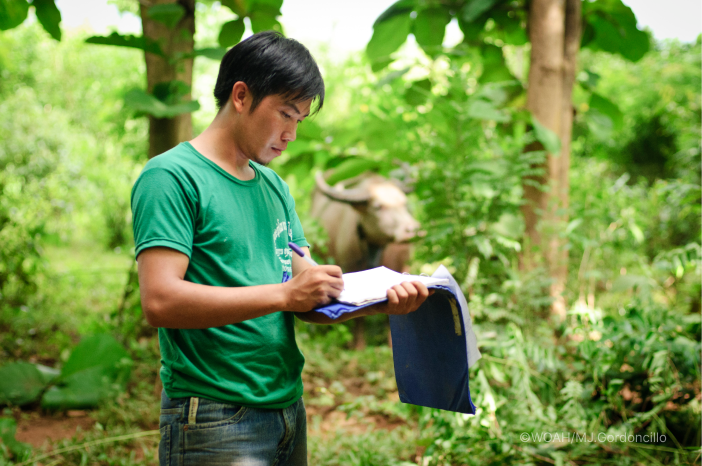 Write for The Animal Echo_an animal health worker taking field notes