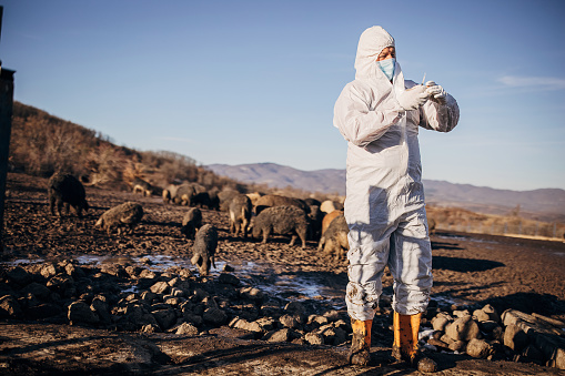 biothreats_scientist verifying sample gotten from an animal